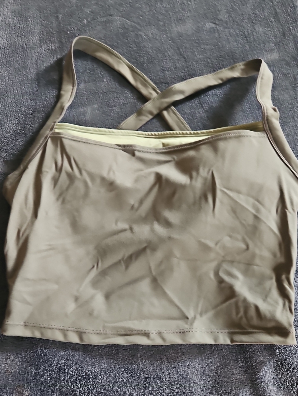 Women’s Olive Green Crisscross Tank Bralette